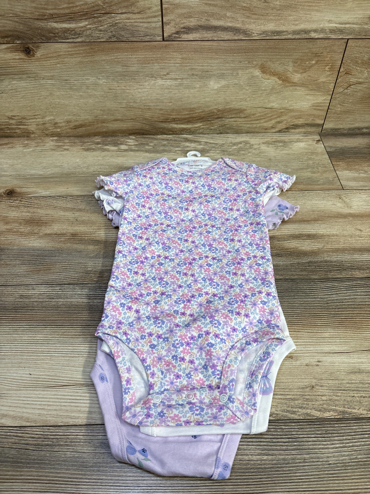 NEW Just One You 3pk Bodysuits Purple sz 18m
