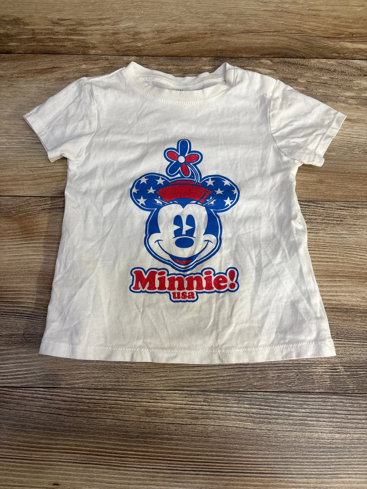 H&M Disney Minnie Mouse USA Shirt White sz 18m - Me n Mommy To Be