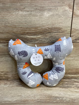 NEW Wedfull Head Neck Support Pillow, Grey Forest Animals