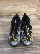 Russell Wilson x Nike Alpha Menace 3 Shark GS 'Black Metallic Vivid Gold' Football Cleats sz 12c