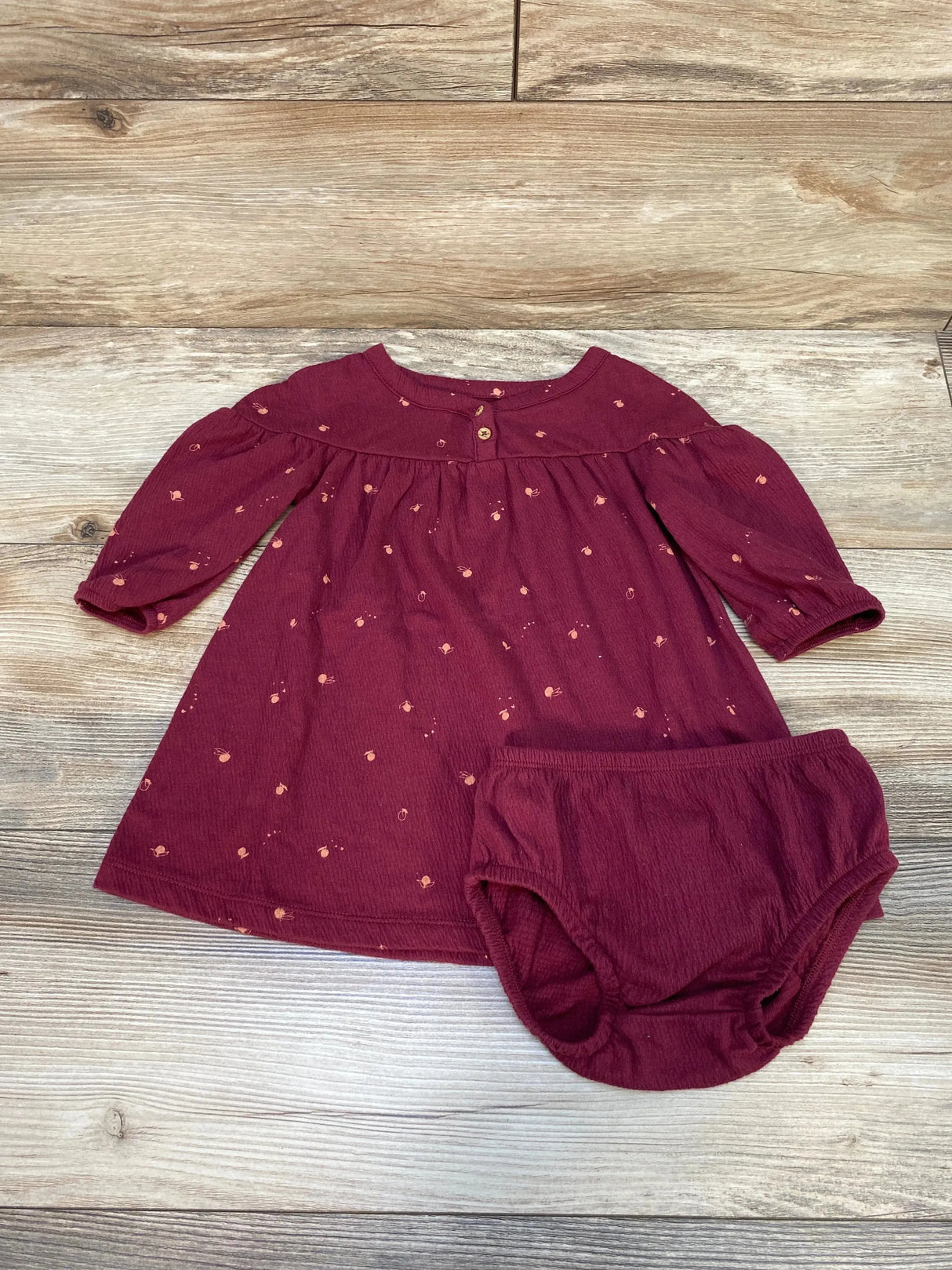 Carter's 2pc Henley Dress & Bloomers Red sz 12m