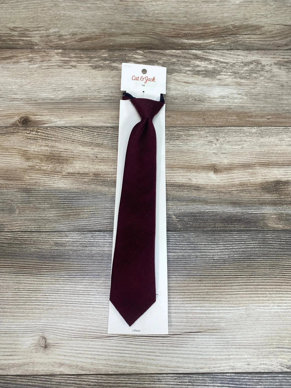 NEW Cat & Jack Necktie Zip Adjustable Necktie Wine M/L