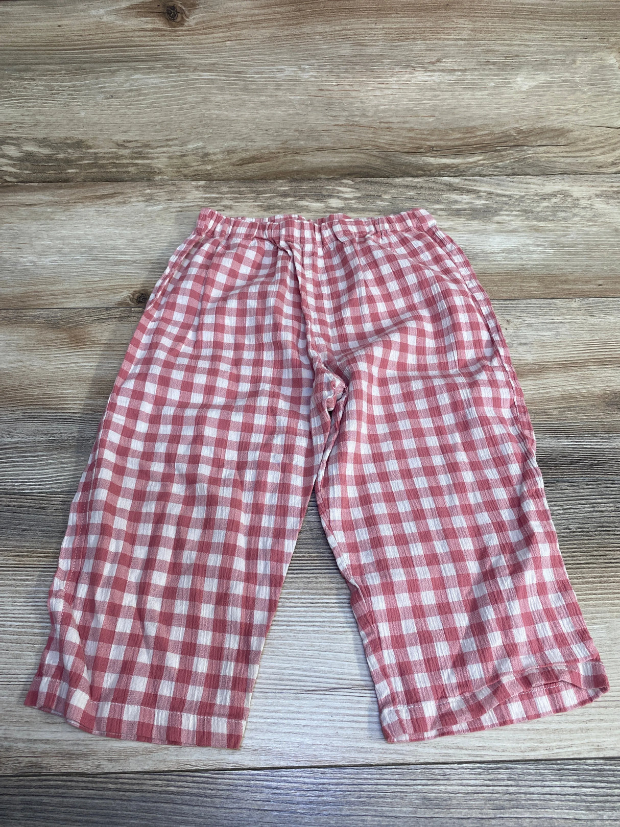 Gingham Gaucho Pants Red sz 4-5T