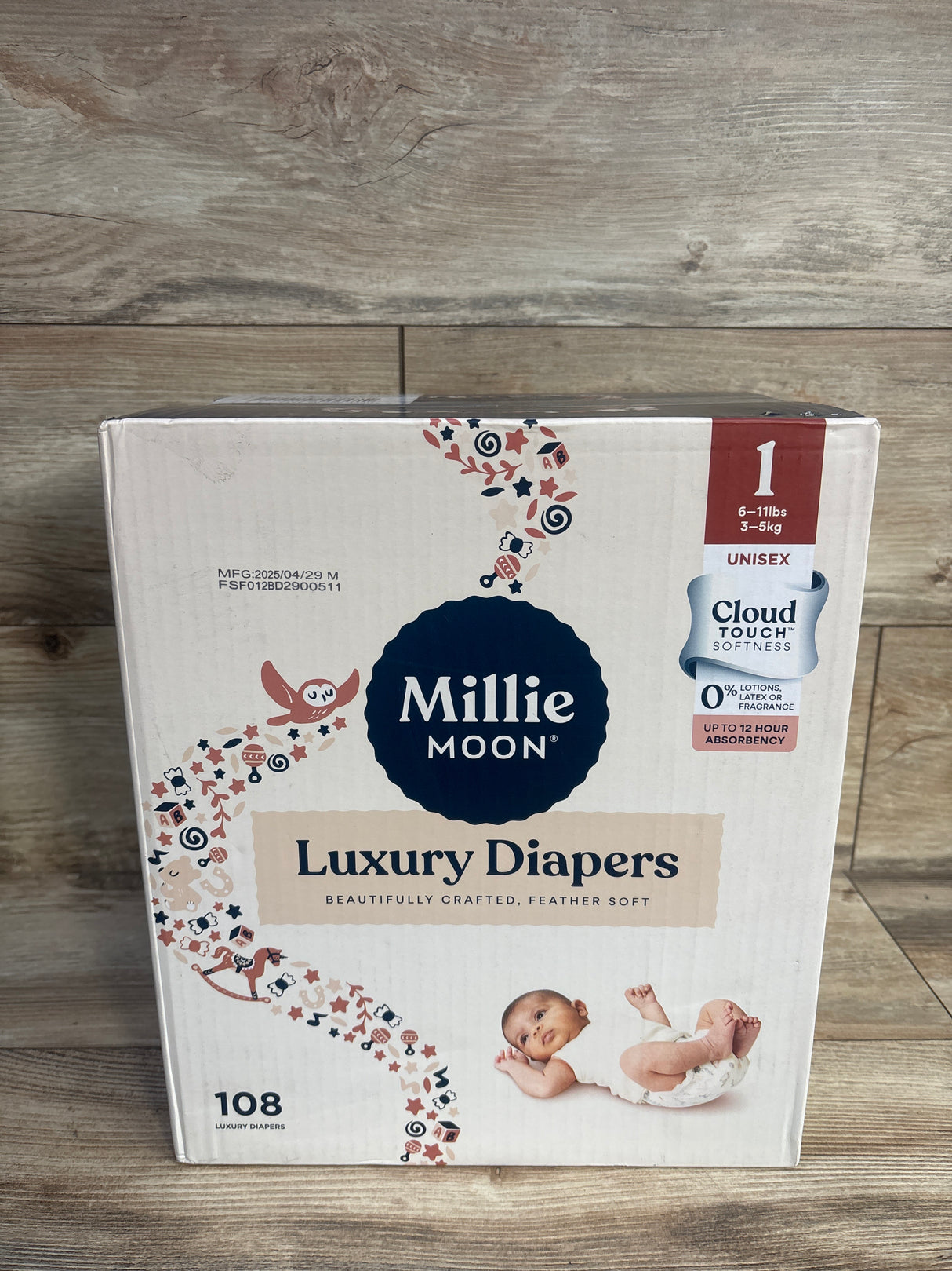 NEW Millie Moon Luxury Diapers Size 1 108ct.