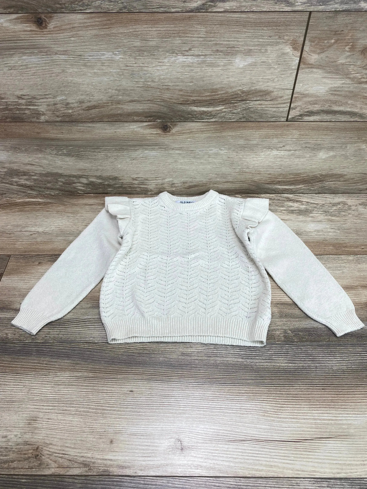 Old Navy Pointelle Sweater White sz 3T