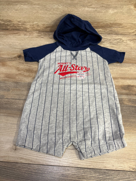 Carter's Mommy's All Star Hooded Shortie Romper Navy sz 24m - Me n Mommy To Be