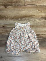 Rabbit + Bear Floral Bubble Romper White sz 12m