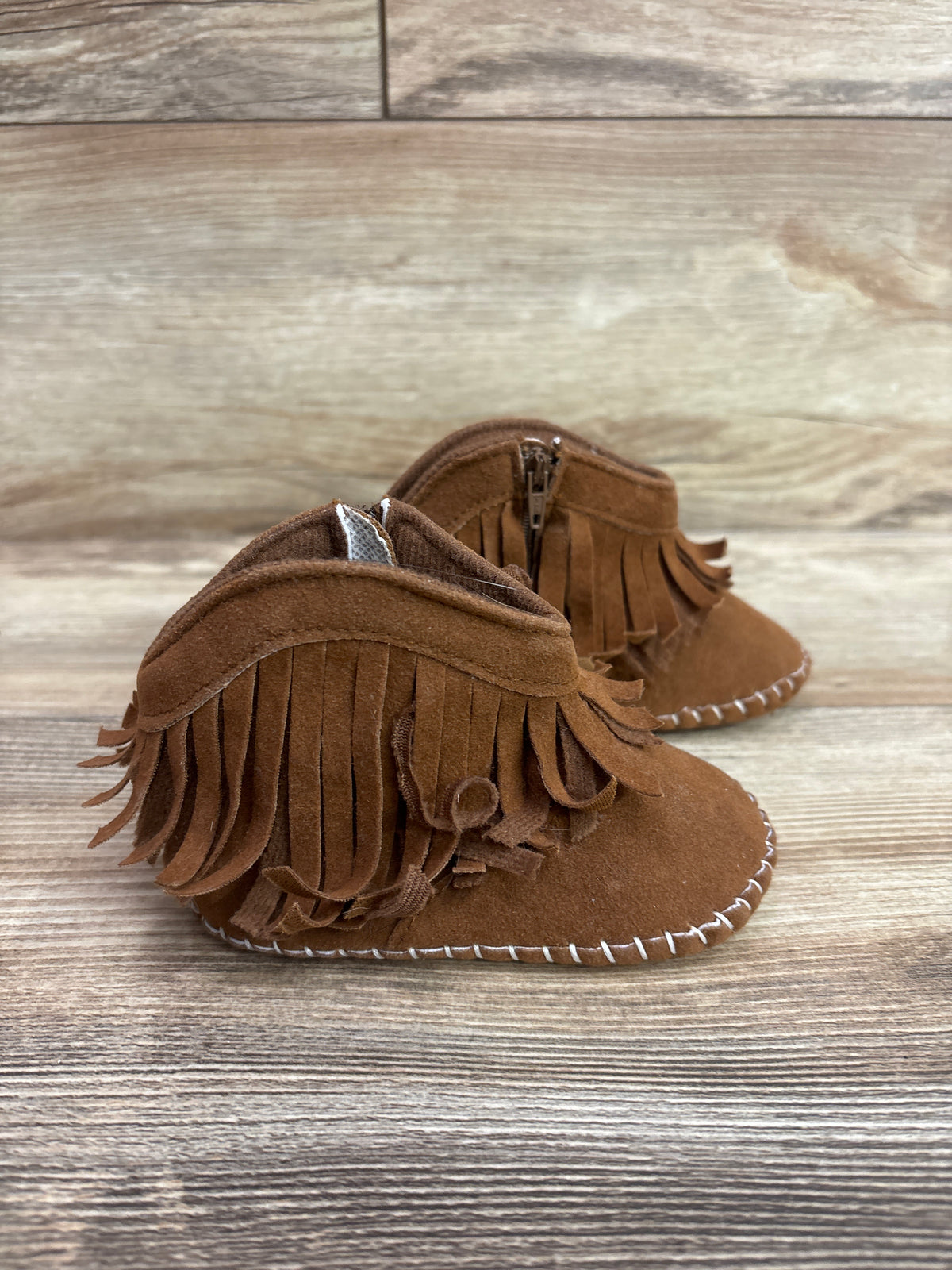 Muchenggift Cowboy Tassel Soft Sole Boots Brown sz 3c