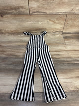 Striped Sleeveless Jumpsuit White sz 12-18m