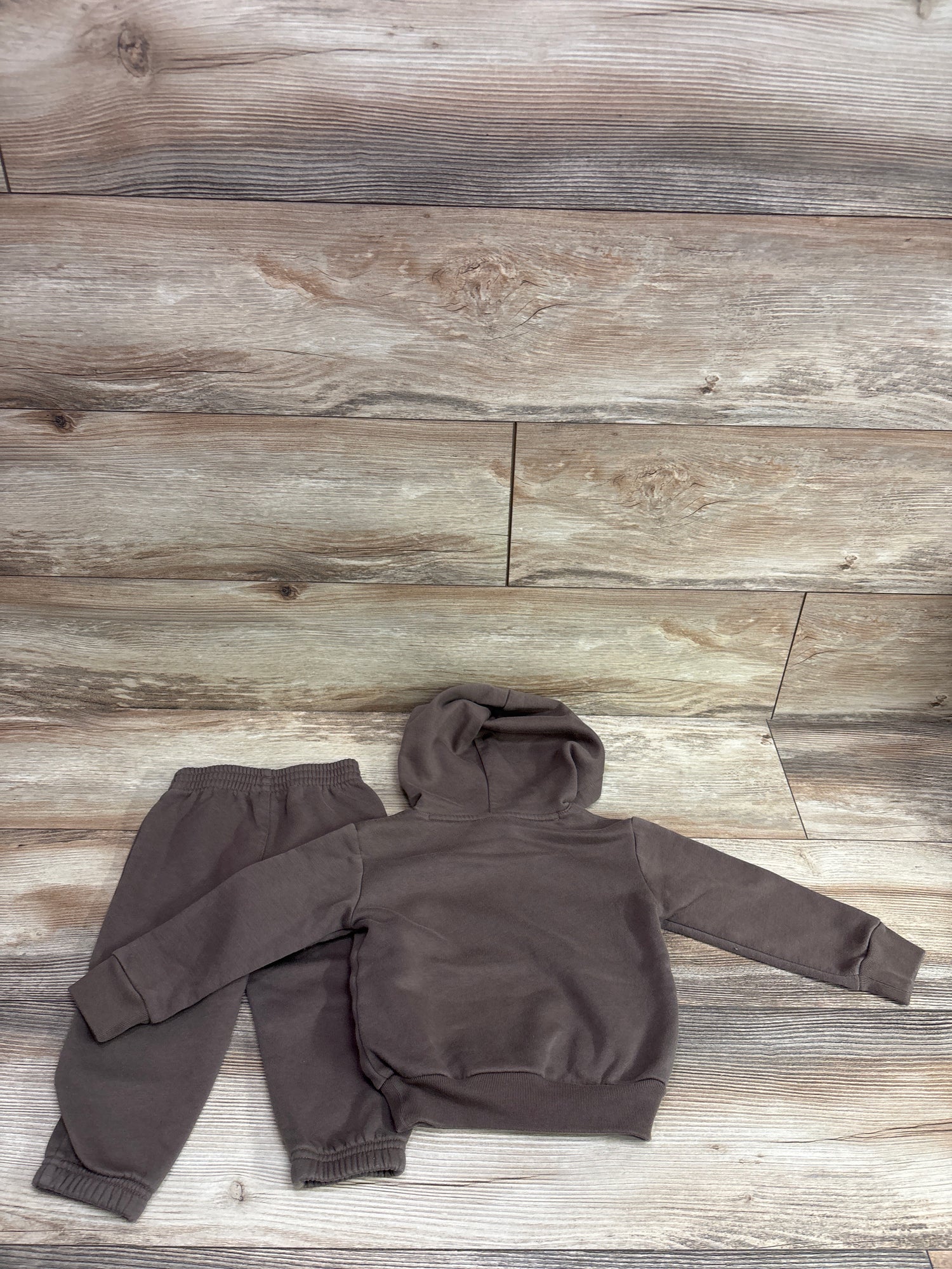 Adidas 2pc Pullover Sweatshirt & Joggers Set Brown sz 18m