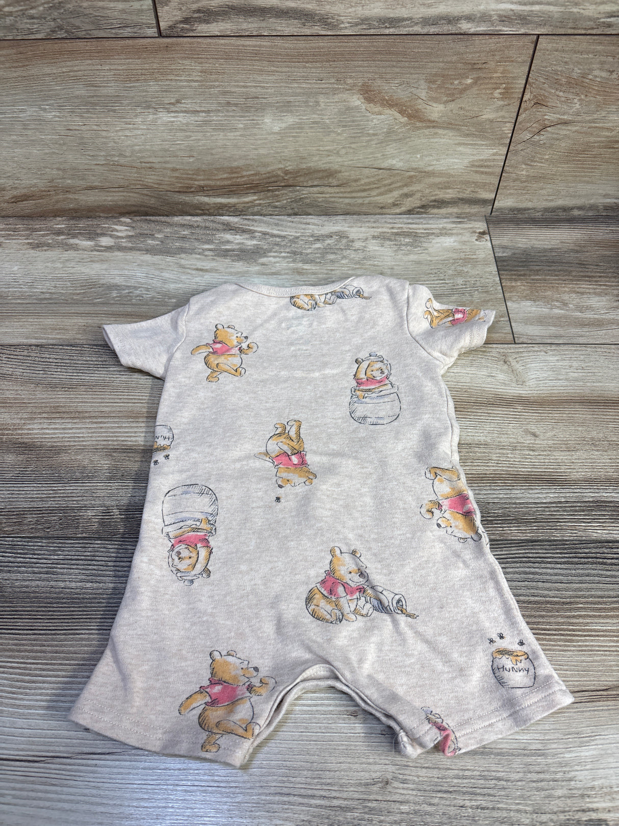 Disney Baby Winnie The Pooh Shortie Romper Beige sz 6/9m