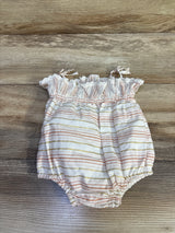 Dylan & Abby Striped Bubble Romper White sz 3-6m