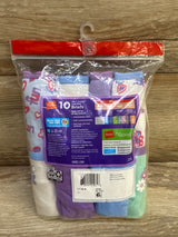 NEW Hanes Girls' Tagless Low Rise Briefs 10pk sz 10