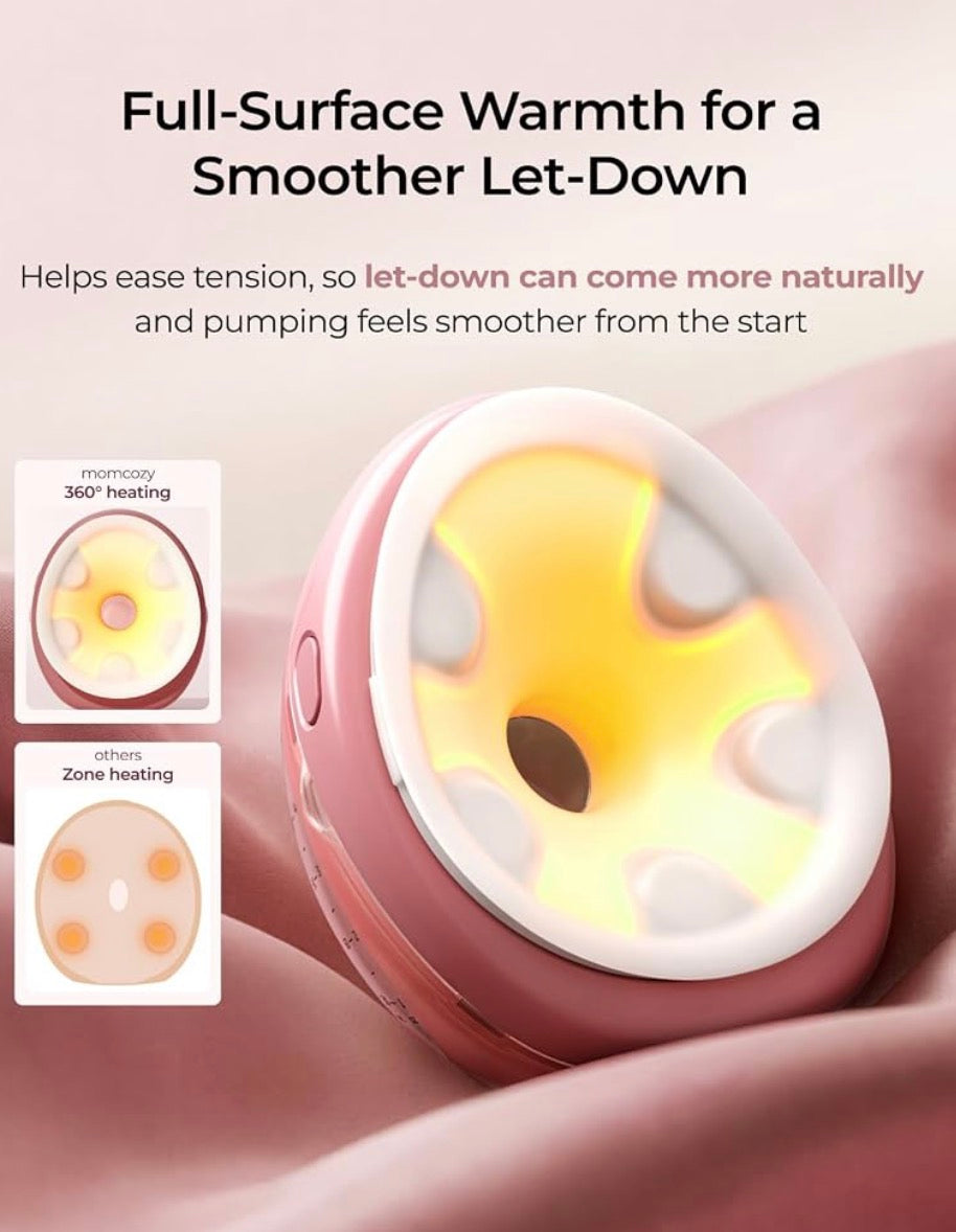 NEW Momcozy Wellness 1 Warm-Massage Wearable Electric Breast Pump