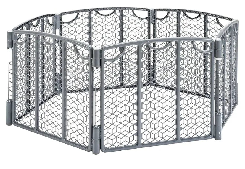 NEW Evenflo Versatile 6-Panel Play Space Grey