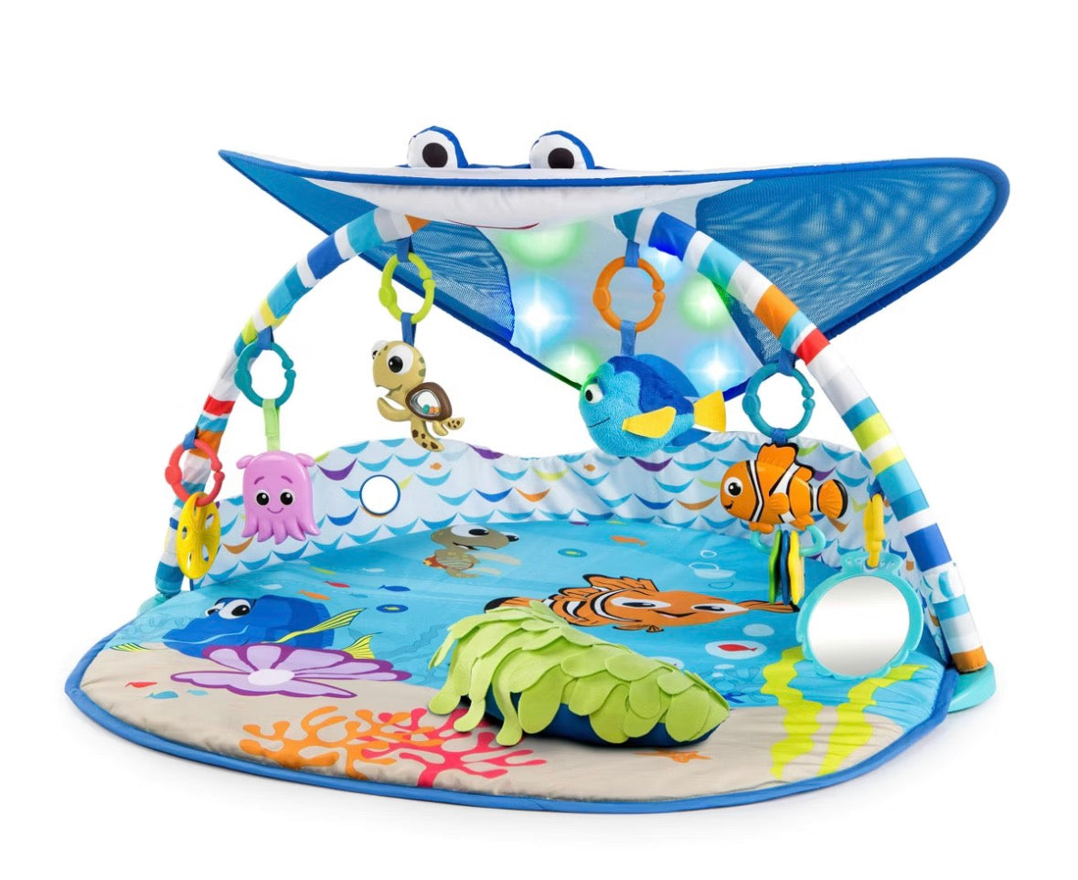 NEW Bright Starts Disney Baby Finding Nemo Mr. Ray Ocean Lights & Music Gym