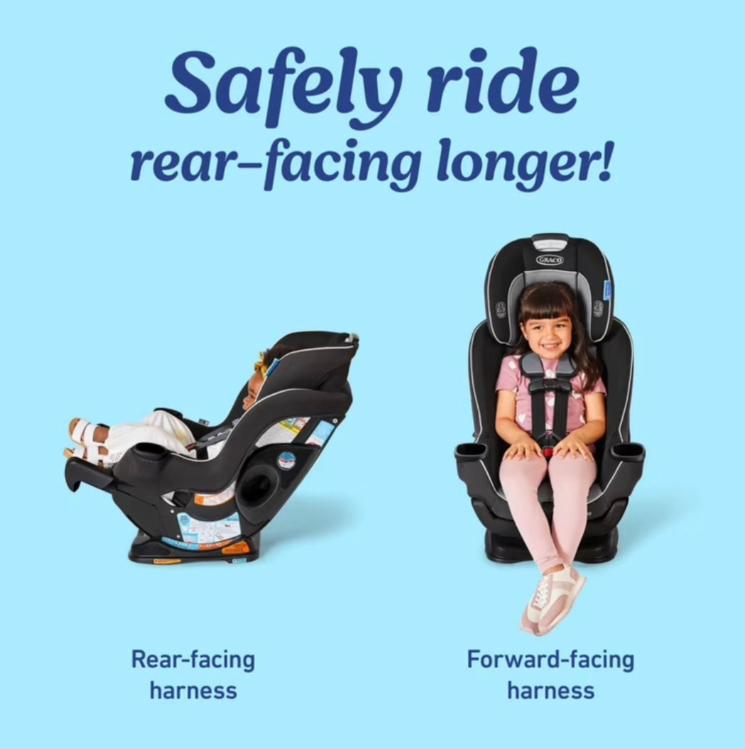 NEW Graco Extend2Fit Convertible Car Seat in Gotham