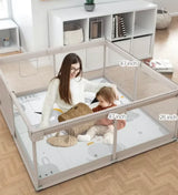 Flying Fish Baby Playpen with Reversible Mat, 47x47in