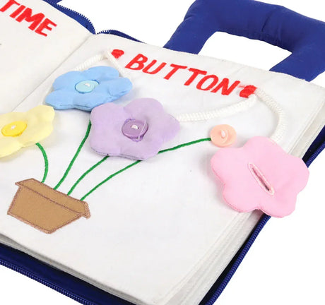 NEW Soft Skills My Quiet Book Sensory Activity Cloth Book Blue - Me n Mommy To Be