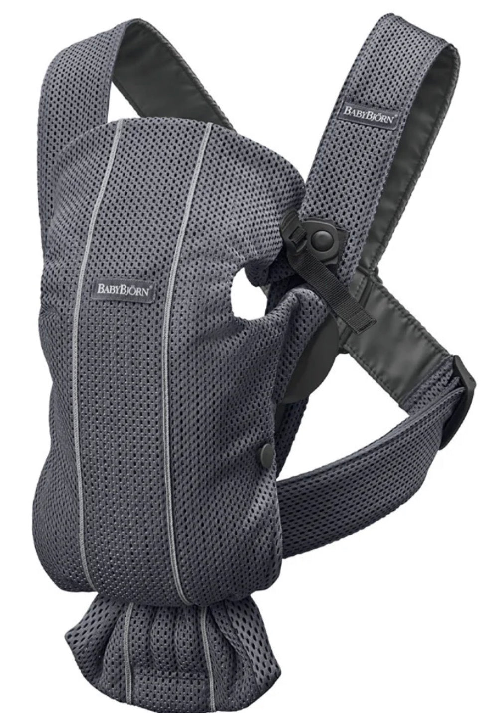 BabyBjörn Baby Carrier Mini, Anthracite, 3D Mesh 7-25 lbs