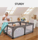 YOBEST Baby Playpen Grey 75'' x 57''