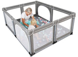 YOBEST Baby Playpen Grey 75x57x27''