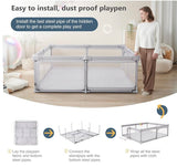 Cosola Foldable Playpen, Grey 78x70''
