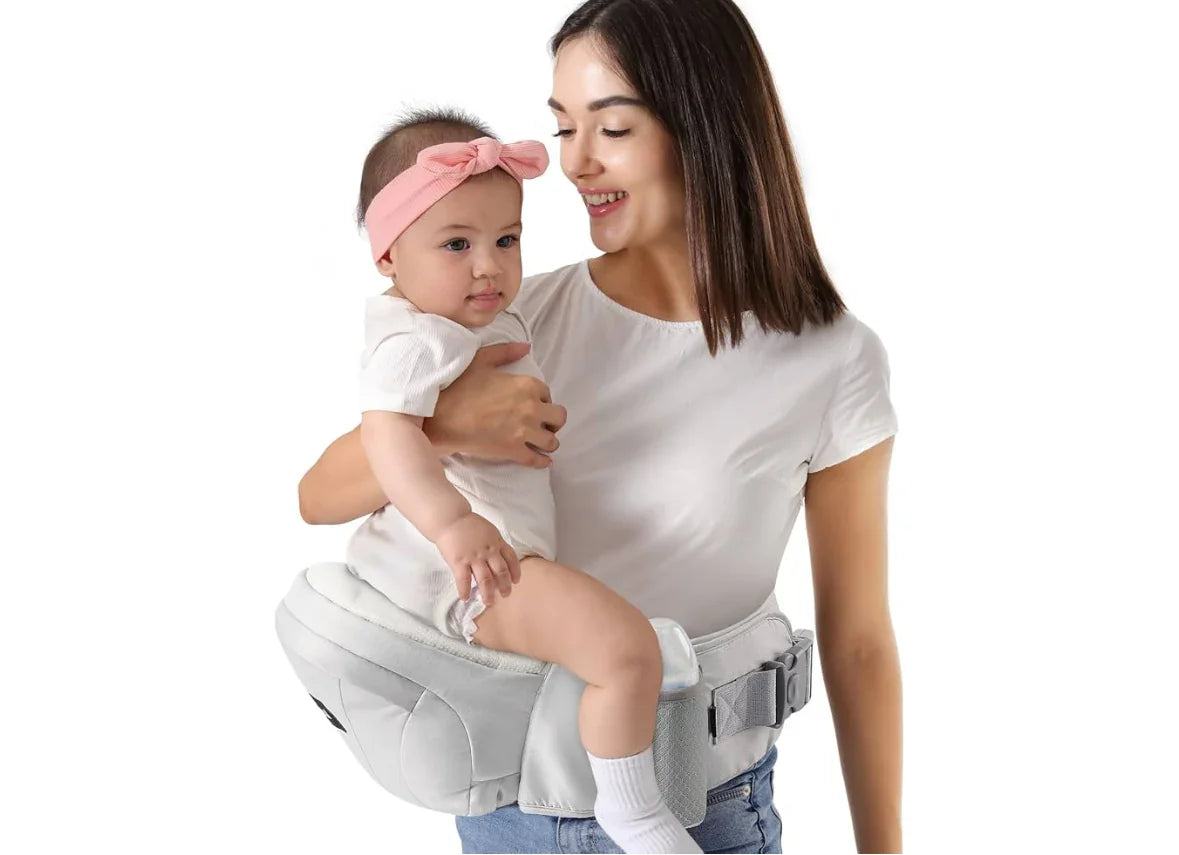 NEW HKAI 5-in-1 Baby Hip Carrier Grey 7-44lbs