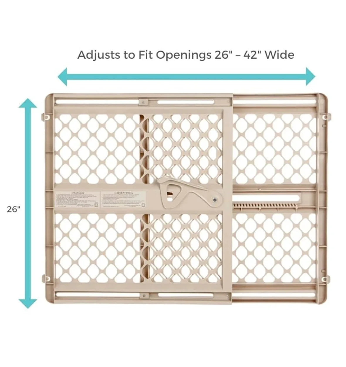Toddleroo by North States Supergate Ergo Baby Gate in Sand 26"- 42"