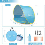 Glymnis Pop Up Baby Beach Tent with Pool Blue