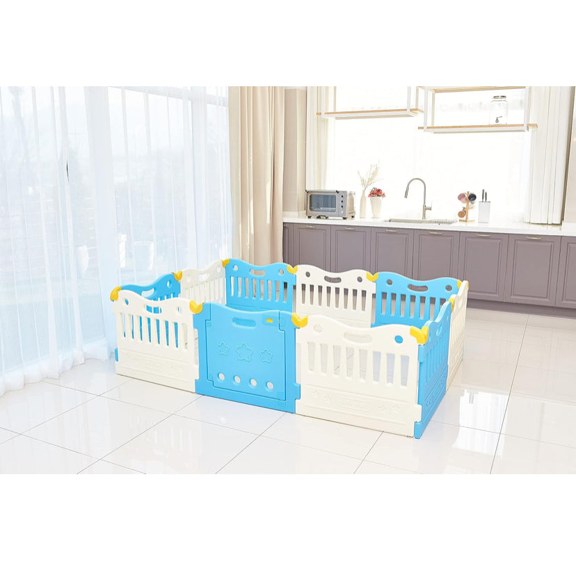 Baby Care 10 Panel Playpen in Sky Blue