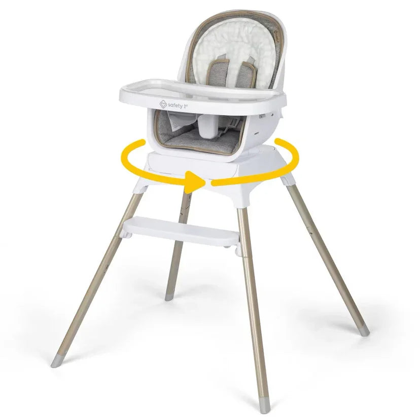 NEW Safety 1st Grow and Go Rotating High Chair in French Gray