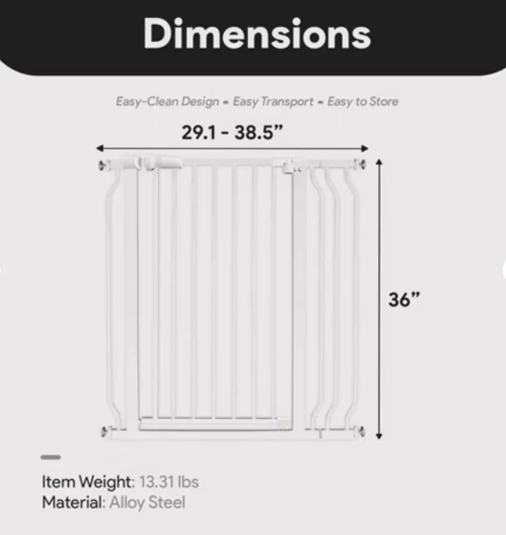 Balancefrom Walk-Thru Safety Gate White 29.1-38.5''