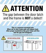 NEW Regalo Easy Step Metal Walk-Through Gate White