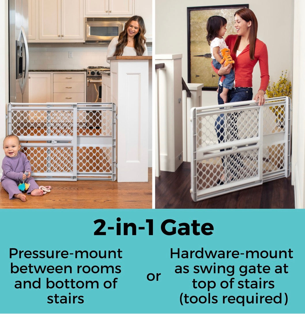 Toddleroo by North States Supergate Classic Gate Grey 26''-42''