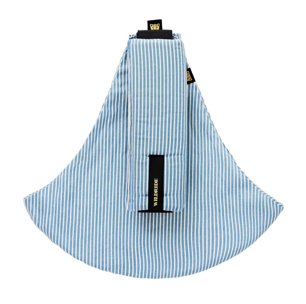 NEW Wildride Soft Toddler Carrier Hip Seat Carrier in Denim Stripe