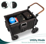 NEW WONDERFOLD W2 Luxe Double Stroller Wagon 2 Seater - Charcoal Grey