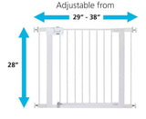 NEW Safety 1st Easy Install Walk Through Gate White 29''-38''