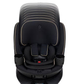 Front view of Maxi-Cosi Andi convertible car seat in Caspian Caviar with dual cup holders and harness on white background