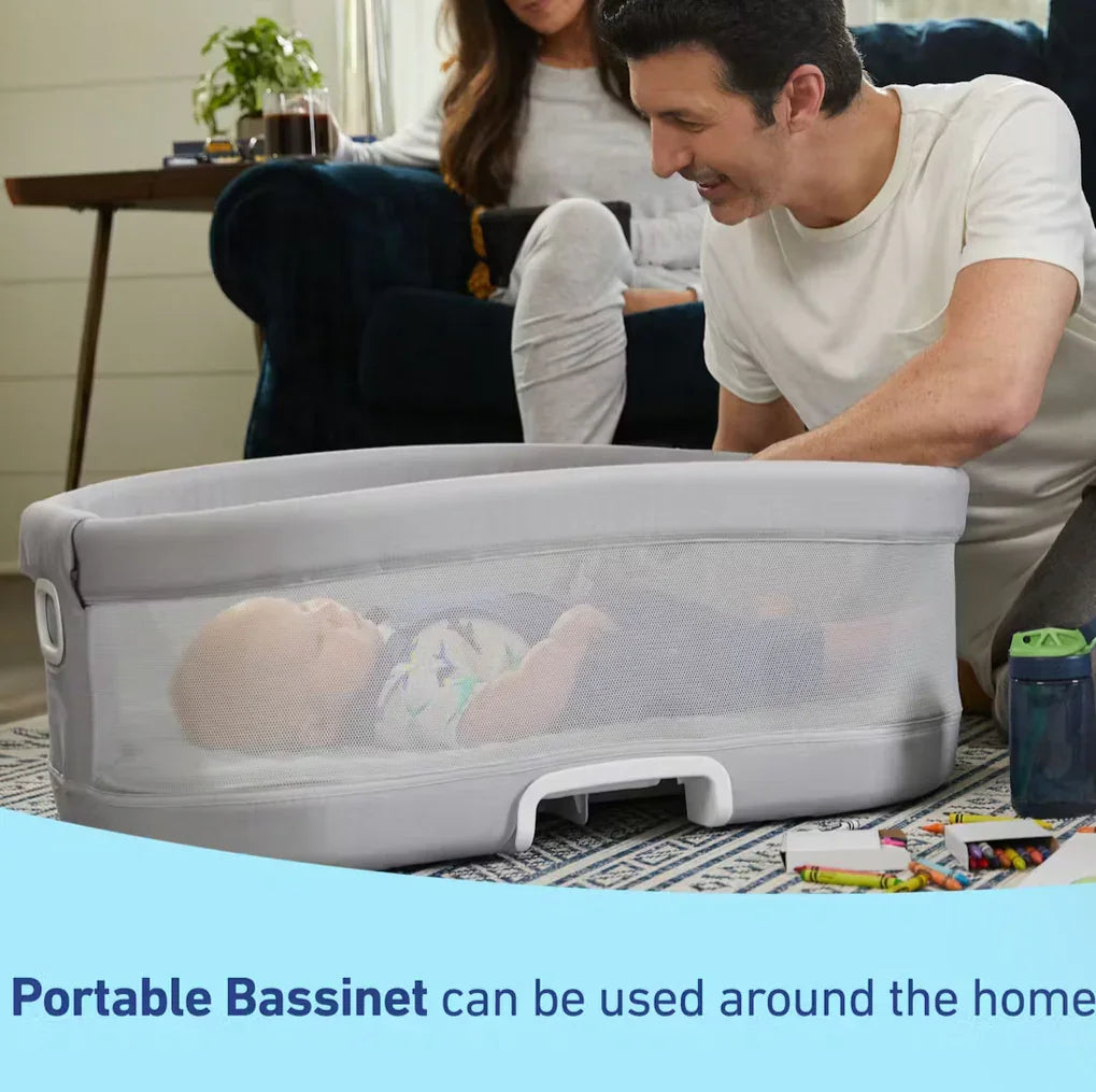 NEW Graco Dream More Deluxe Bedside Bassinet with Calming Motion in Maison