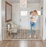 Toddleroo by North States Extra-Wide Swing Wood Gate 60-103''