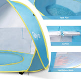 Glymnis Pop Up Baby Beach Tent with Pool Blue