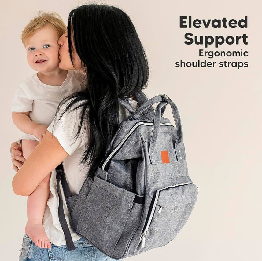 NEW KeaBabies Original Diaper Backpack Grey