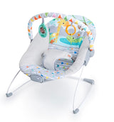 NEW Bright Starts Safari Fun Vibrating Baby Bouncer