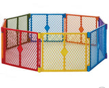 Toddleroo by North States Superyard Colorplay 8-Panel Freestanding Gate