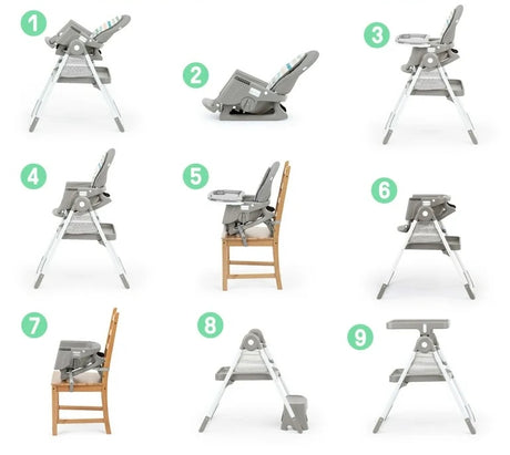 NEW Ingenuity Proper Positioner Create Up Multi-Mode Folding High Chair in Soulful Skies - Me n Mommy To Be