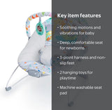 NEW Bright Starts Safari Fun Vibrating Baby Bouncer