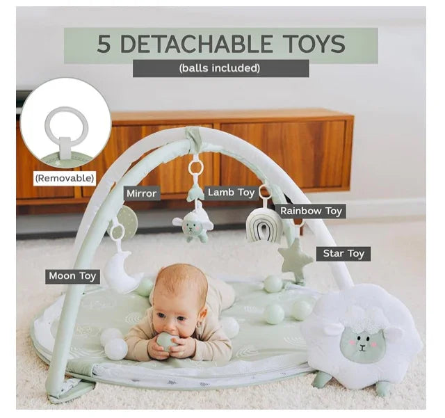 Aila + Aiden 6-in-1 XL Play Mat & Activity Gym, Sage - Me n Mommy To Be