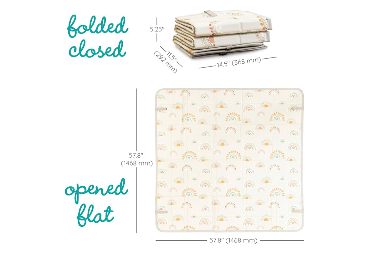 NEW Infantino Foldable Soft Foam Mat in Rainbows
