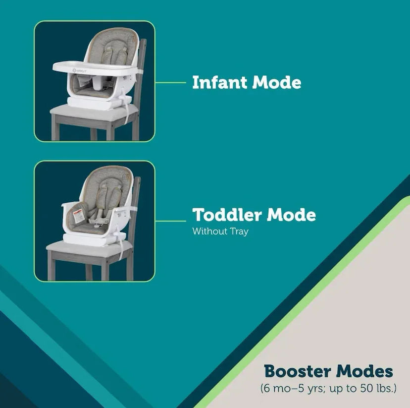 NEW Safety 1st Grow and Go Rotating High Chair in French Gray